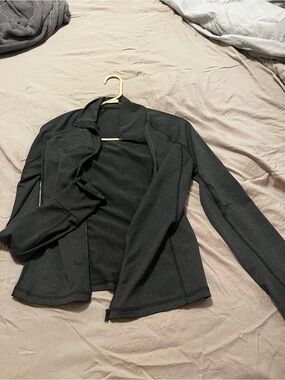 SHEIN Dark Gray Zip-Up Workout Jacket